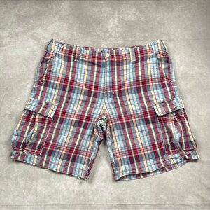 Polo Jeans Company Cargo Shorts Men 42 Plaid Ralph Lauren Baggy Y2K Long Utility